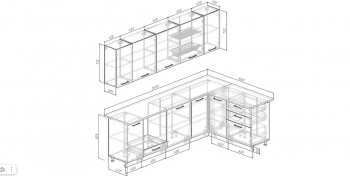 Угловой кухонный гарнитур Лада 2600*1600 мм Sanvut в Алапаевске - alapaevsk.mebel-e96.ru