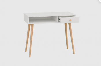 Стол письменный, арт.6-01101, белый (ГК) в Алапаевске - alapaevsk.mebel-e96.ru