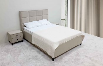 Кровать с подъемным механизмом Мега беж (Лин) в Алапаевске - alapaevsk.mebel-e96.ru