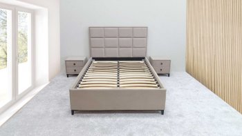 Кровать с подъемным механизмом Мега беж (Лин) в Алапаевске - alapaevsk.mebel-e96.ru
