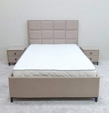 Кровать с подъемным механизмом Мега беж (Лин) в Алапаевске - alapaevsk.mebel-e96.ru
