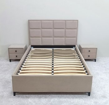 Кровать с подъемным механизмом Мега беж (Лин) в Алапаевске - alapaevsk.mebel-e96.ru