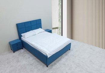 Кровать с подъемным механизмом Мега синий (Лин) в Алапаевске - alapaevsk.mebel-e96.ru