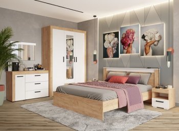 Кровать двуспальная Адель белый (Текс) в Алапаевске - alapaevsk.mebel-e96.ru