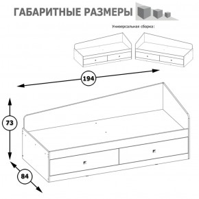 Кровать с ящиками Альфа 11.21 солнечный свет в Алапаевске - alapaevsk.mebel-e96.ru