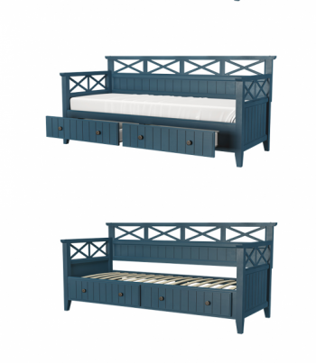 Кровать из массива Амелия сапфир (БМ) в Алапаевске - alapaevsk.mebel-e96.ru