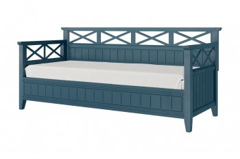 Кровать из массива Амелия сапфир без ящиков (БМ) в Алапаевске - alapaevsk.mebel-e96.ru