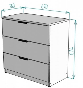 Комод Anna K215 674х670х360 в Алапаевске - alapaevsk.mebel-e96.ru