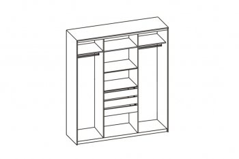 Шкаф-купе 1700 мм 3-х дверный с 1-м зеркалом (арт. 012) бодега (Диал) в Алапаевске - alapaevsk.mebel-e96.ru