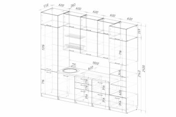 Кухонный гарнитур Асая экстра 3000 мм (герда) в Алапаевске - alapaevsk.mebel-e96.ru