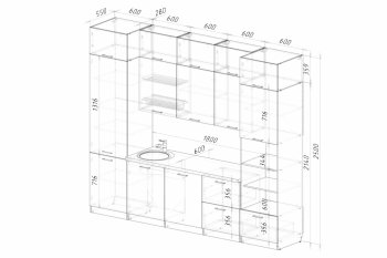 Кухонный гарнитур Асая экстра 2 3000 мм (Посудомойка) в Алапаевске - alapaevsk.mebel-e96.ru