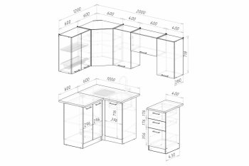 Кухонный гарнитур Асая оптима 5 1200х2000 мм (Герда) в Алапаевске - alapaevsk.mebel-e96.ru