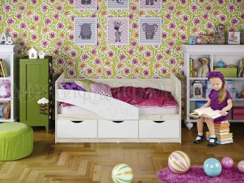 Кровать Бабочки Шарли белый (Миф) в Алапаевске - alapaevsk.mebel-e96.ru