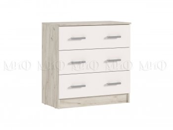 Комод 3 ящика Бася крафт/кашемир (Миф) в Алапаевске - alapaevsk.mebel-e96.ru