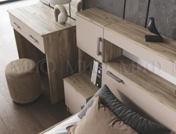 Спальный гарнитур Бася крафт/кашемир (Миф) в Алапаевске - alapaevsk.mebel-e96.ru