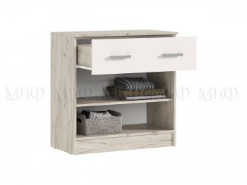 Комод 1 ящик 2 двери Бася крафт/кашемир (Миф) в Алапаевске - alapaevsk.mebel-e96.ru