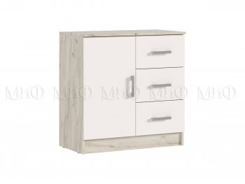 Комод 3 ящика 1 дверь Бася крафт/кашемир (Миф) в Алапаевске - alapaevsk.mebel-e96.ru