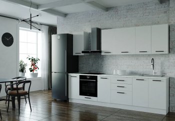 Кухонный гарнитур Белый глянец 2800 МДФ (Санвут) в Алапаевске - alapaevsk.mebel-e96.ru