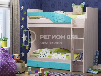 Двухъярусная кровать Бемби МДФ (Регион) в Алапаевске - alapaevsk.mebel-e96.ru