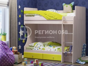 Двухъярусная кровать Бемби МДФ (Регион) в Алапаевске - alapaevsk.mebel-e96.ru