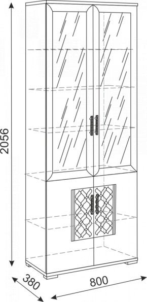 Библиотека Тиффани М15 (Риннер) в Алапаевске - alapaevsk.mebel-e96.ru