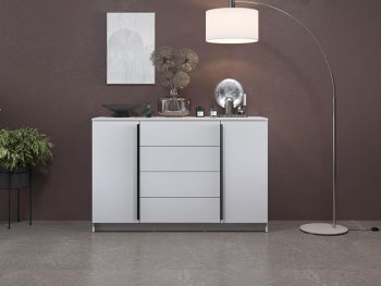 Комод 67.11 Брандо ЛДСП New белый (Олмеко) в Алапаевске - alapaevsk.mebel-e96.ru