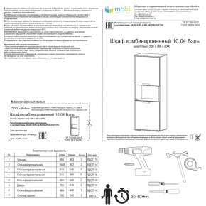 Шкаф комбинированный Бэль 10.04 в Алапаевске - alapaevsk.mebel-e96.ru