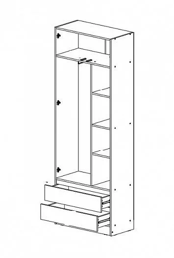 Шкаф 800 мм Челси Color (Миф) в Алапаевске - alapaevsk.mebel-e96.ru