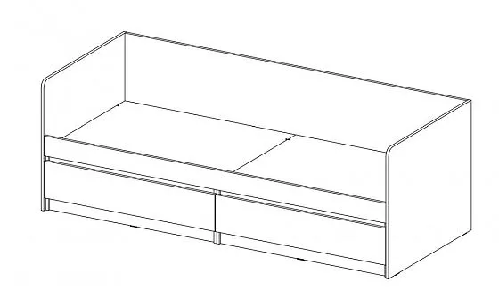 Кровать с ящиками Челси Color (Миф) в Алапаевске - alapaevsk.mebel-e96.ru