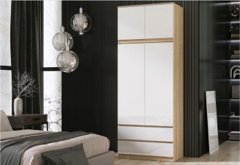 Шкаф Челси с антресолью 900 мм Сонома (Миф) в Алапаевске - alapaevsk.mebel-e96.ru