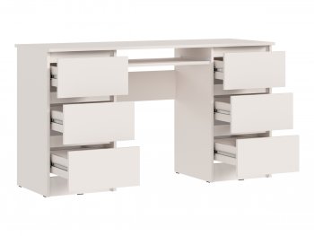 Письменный стол Челси 6 ящиков кашемир (Миф) в Алапаевске - alapaevsk.mebel-e96.ru