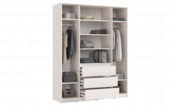 Шкаф 1600 мм Челси с антресолью Кашемир (Миф) в Алапаевске - alapaevsk.mebel-e96.ru