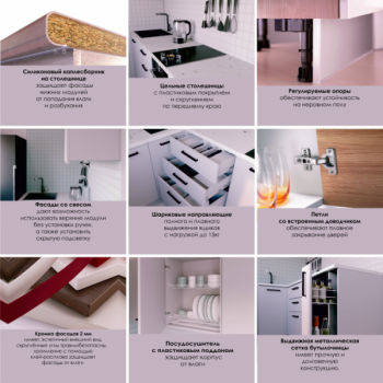 Кухонный гарнитур Изумруд 2550 мм (Санвут) в Алапаевске - alapaevsk.mebel-e96.ru