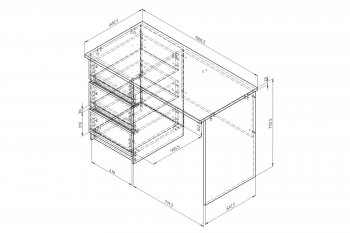 Стол письменный Дельта Next 15.04 ЯС/белый (ФМ) в Алапаевске - alapaevsk.mebel-e96.ru