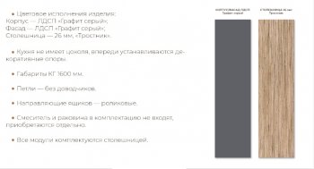 Кухонный гарнитур 1600 мм Денвер (СВ) в Алапаевске - alapaevsk.mebel-e96.ru