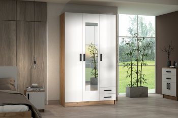 Шкаф 1200 мм Эконом с зеркалом (Зарон) в Алапаевске - alapaevsk.mebel-e96.ru | фото