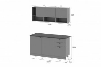 Кухонный гарнитур Энни 1600 мм (МИ) в Алапаевске - alapaevsk.mebel-e96.ru