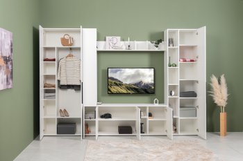 Стенка Эйр модульная, белый (Моби) в Алапаевске - alapaevsk.mebel-e96.ru