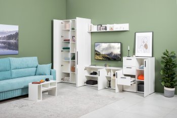 Стенка Эйр модульная, белый (Моби) в Алапаевске - alapaevsk.mebel-e96.ru