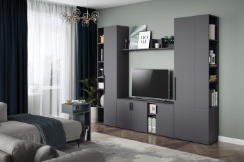 Стенка Эйр модульная, графит (Моби) в Алапаевске - alapaevsk.mebel-e96.ru
