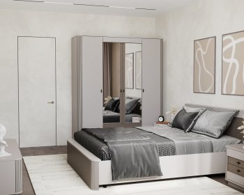 Спальный гарнитур Фантазия модульный, кашемир (Олмеко) в Алапаевске - alapaevsk.mebel-e96.ru