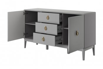 Комод 2 дв., 3 ящ. Фарго антрацит (БМ) в Алапаевске - alapaevsk.mebel-e96.ru