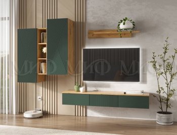 Стенка Флэш комп.2 крафт/грин (Миф) в Алапаевске - alapaevsk.mebel-e96.ru