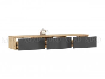 Стенка Флэш комп.2 крафт/графит (Миф) в Алапаевске - alapaevsk.mebel-e96.ru