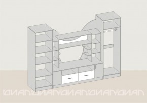 Гостиная Аллегро с 2 шкафами вариант-5 (венге/дуб белфорт) в Алапаевске - alapaevsk.mebel-e96.ru