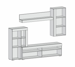 Гостиная Майами (Дуб Белый) в Алапаевске - alapaevsk.mebel-e96.ru