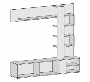 Гостиная Невада (дуб сонома/белый бриллиант) в Алапаевске - alapaevsk.mebel-e96.ru