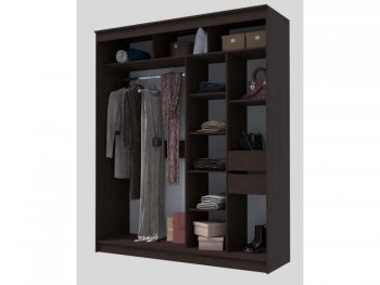 Шкаф-купе 2000 мм Гранд-1 ЛДСП/Зеркало, венге (Эра) в Алапаевске - alapaevsk.mebel-e96.ru