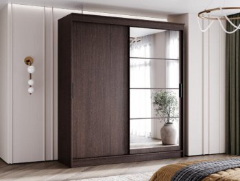 Шкаф-купе 2000 мм Гранд-1 ЛДСП/Зеркало, венге (Эра) в Алапаевске - alapaevsk.mebel-e96.ru