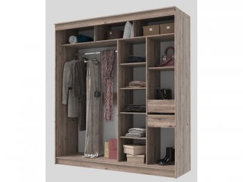 Шкаф-купе 2000 мм Гранд-1 ЛДСП/Зеркало, дуб горный (Эра) в Алапаевске - alapaevsk.mebel-e96.ru